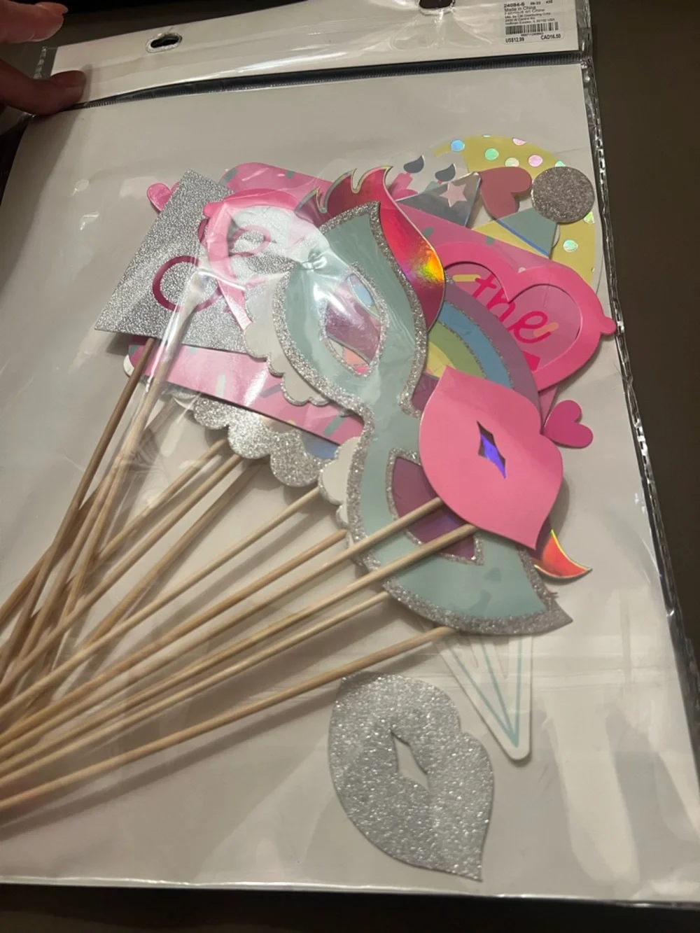 Claire's Pink and Red Birthday Photo Prop Set